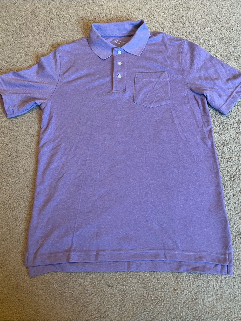 Croft & Barrow Never Worn Purple Polo Shirt with Chest Pocket -